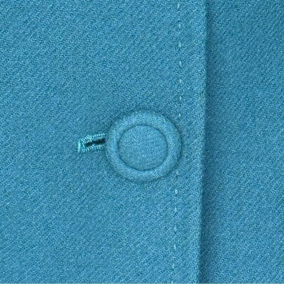 Talbots • Teal Wool Jacket Coat Blazer • Size 2 Petite • 3/4 Sleeve - Picture 12 of 13